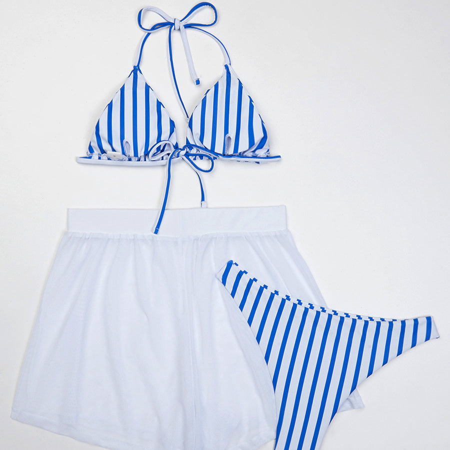 Bikini z wiązaniem i szortami na lato Cannelle