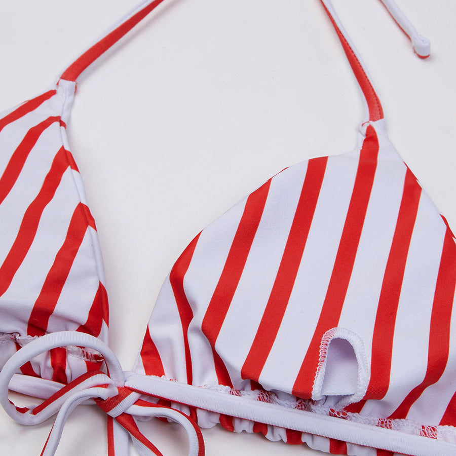 Bikini z wiązaniem i szortami na lato Cannelle