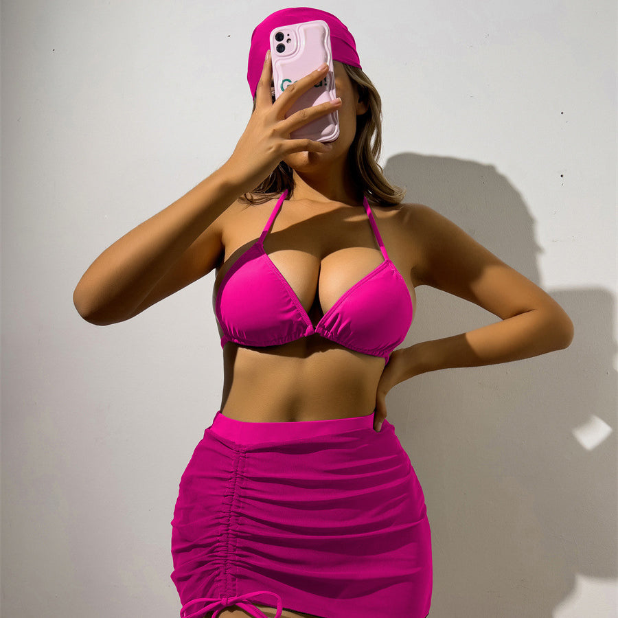 Bikini z pareo na plażę i basen regulowane lekkie Ileen