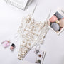 Body z haftem transparentne eleganckie Marice Biały