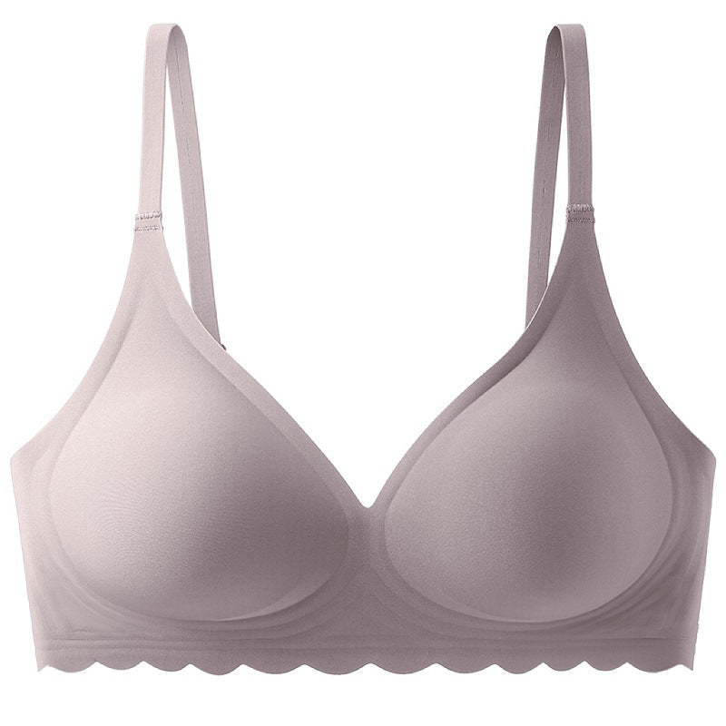 Bezszwowy biustonosz piankowy z elastycznego materiału Seita Szary