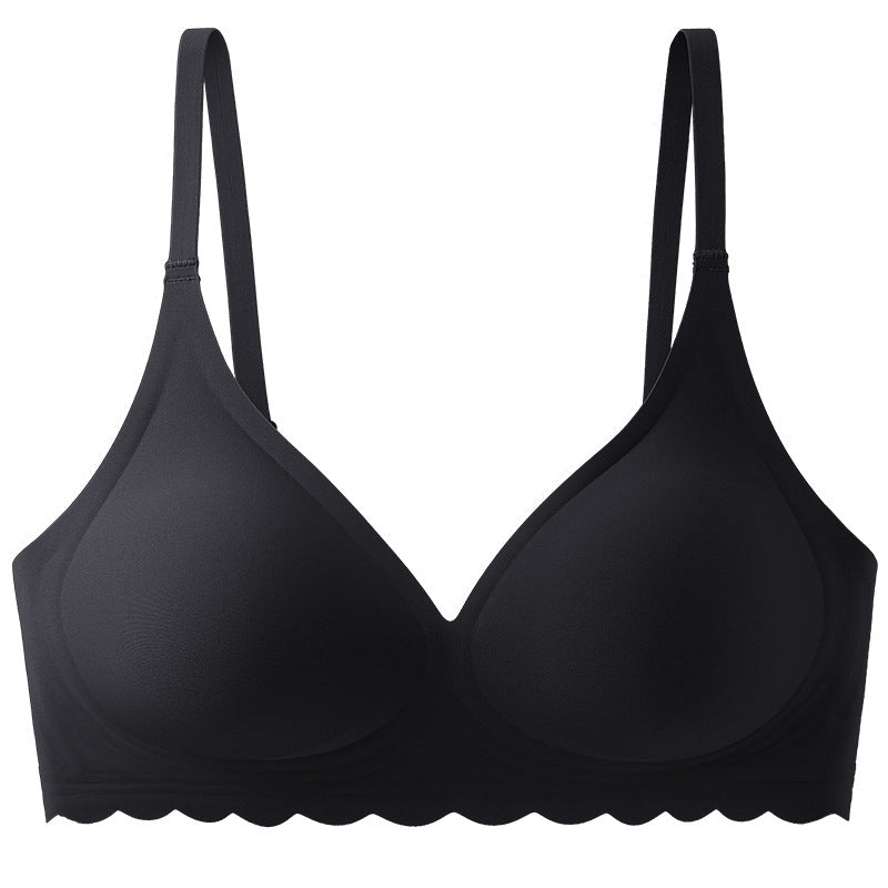 Bezszwowy biustonosz piankowy z elastycznego materiału Seita Czarny