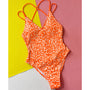Kostium kąpielowy bikini ze strapsami na plecy plażowy Suanne Lampart2