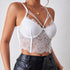Koronkowy biustonosz top z regulowanymi ramiączkami Buna Biały