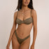 Strój kąpielowy bikini z regulowanym stanikiem i trójkątnymi figami Aleah Brązowy