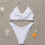 bikini push-up plażowe z regulowanymi ramiączkami Arub Biały