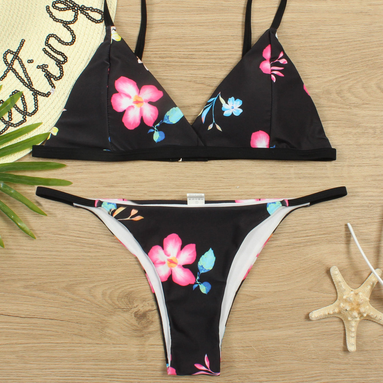 Dwuczęściowe bikini usztywniane na plażę i basen Jamee Czarny