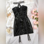 Body gorsetowe bez ramiączek eleganckie podkreślające sylwetkę Hillevi Czarny