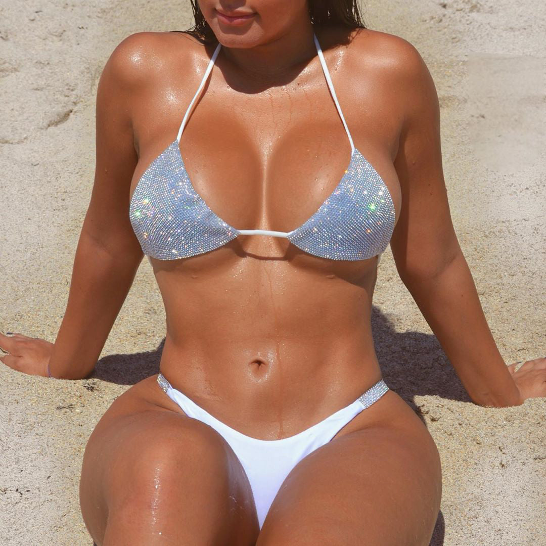 Bikini z cyrkoniami na plażę i basen Anastassija