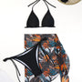 Zestaw bikini z pareo na plażę i basen Paca Multikolor2