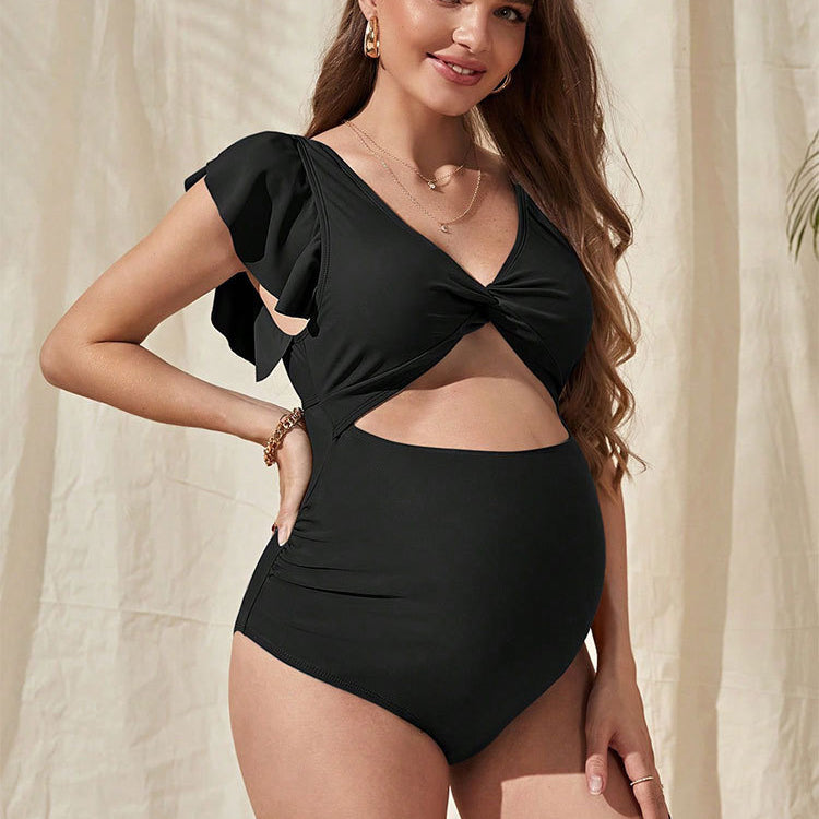 Strój kąpielowy ciążowy z falbanką na plażę i basen Britani