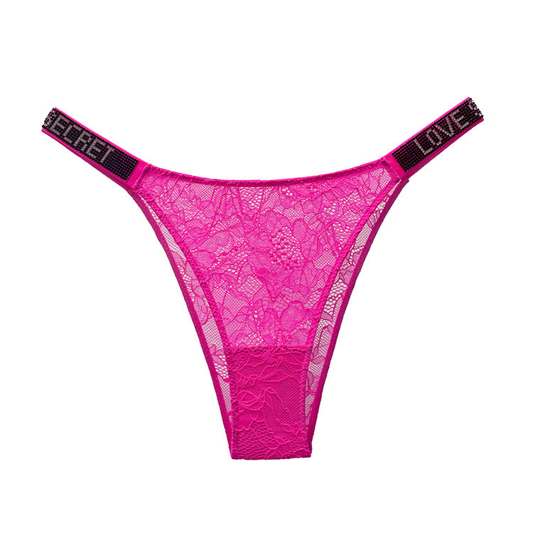 Stringi z szerokim paskiem i ozdobnymi detalami Rakita Różowy