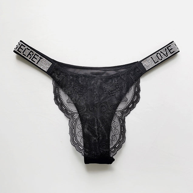 Bikini koronkowe z elastycznym wykończeniem czarne Barteldina