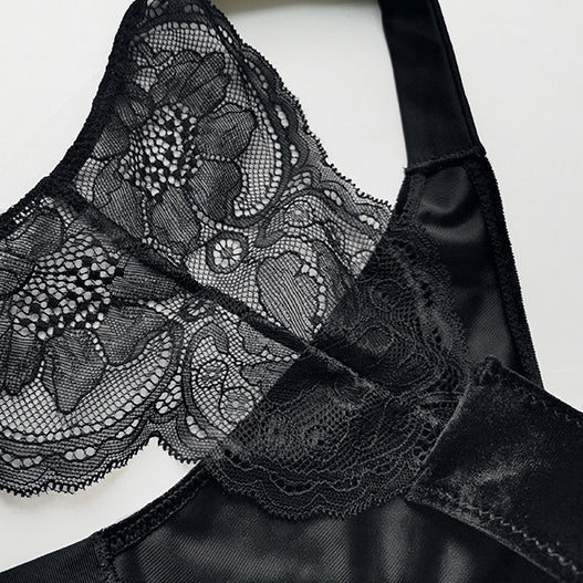 Bikini koronkowe z elastycznym wykończeniem czarne Barteldina