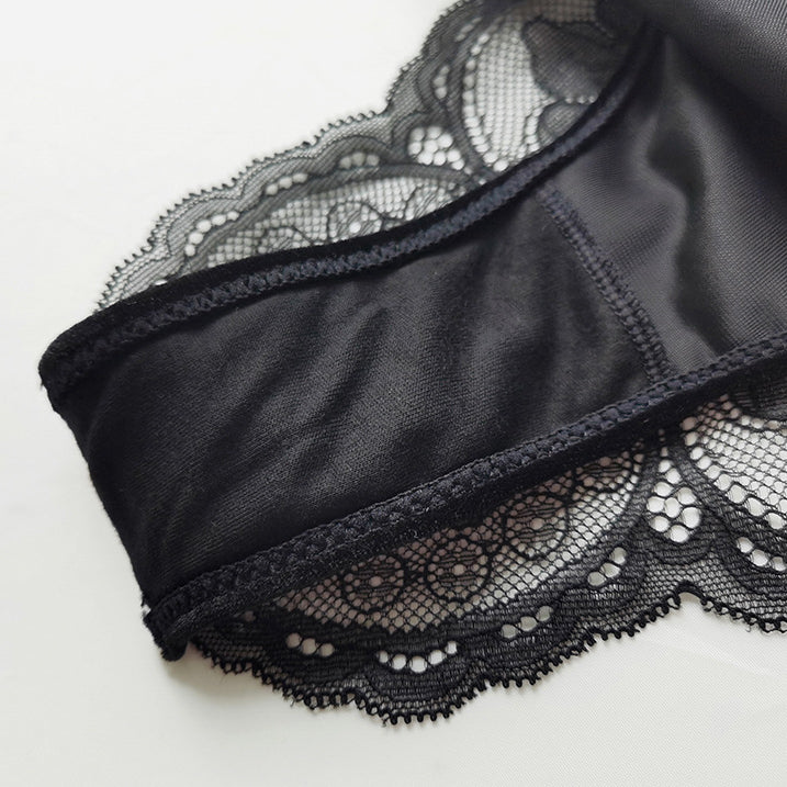 Bikini koronkowe z elastycznym wykończeniem czarne Barteldina