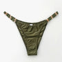 Majtki bikini z ozdobnymi paseczkami Zaylee Zielony
