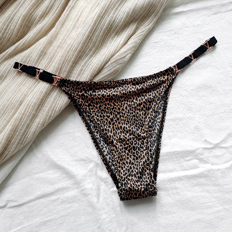 Majtki bikini z ozdobnymi paseczkami Zaylee Lampart