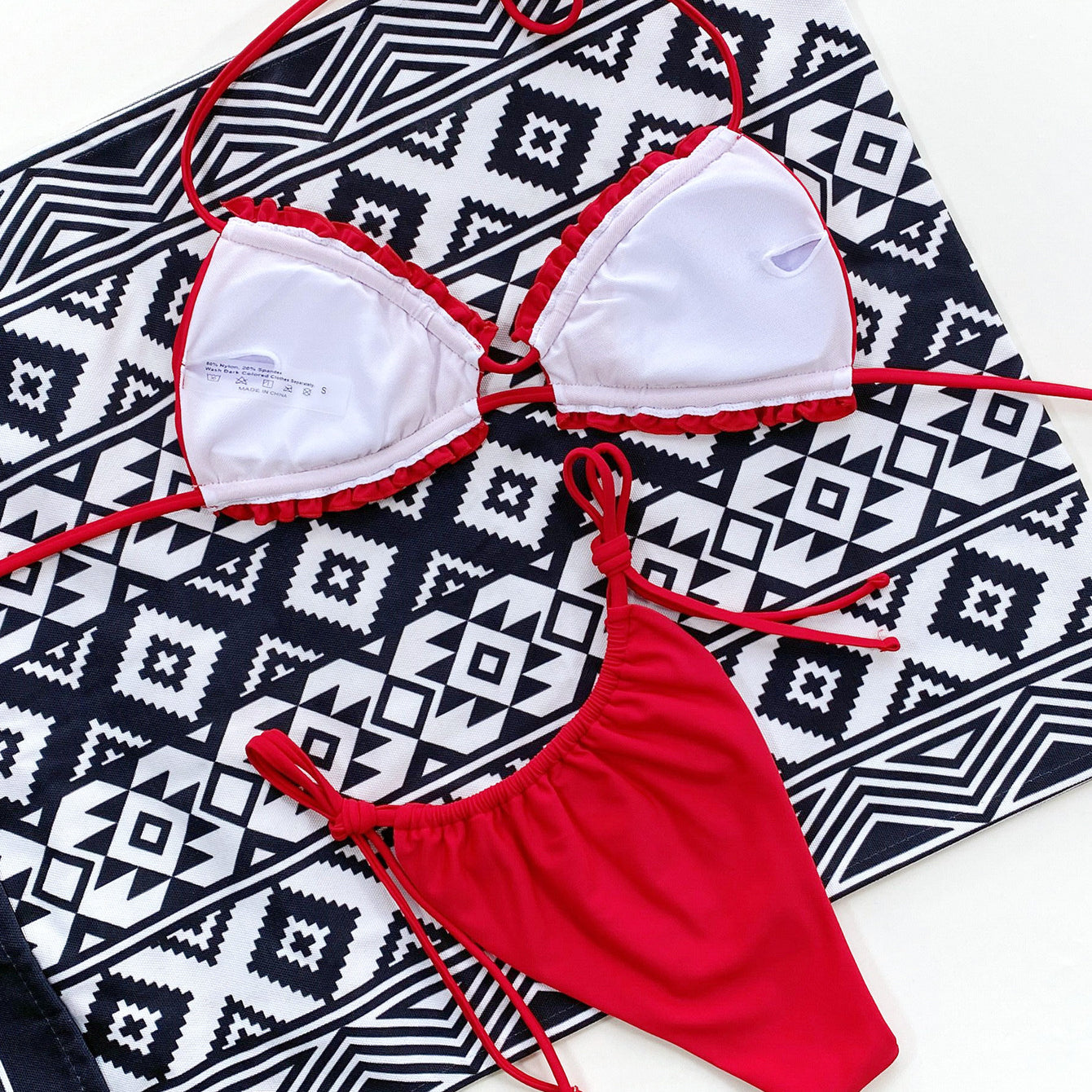 Bikini wiązane na szyi z regulacją na plażę i basen Greti