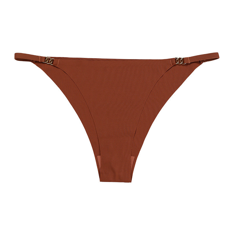 Tangi bezszwowe z ozdobną klamrą na co dzień i okazje Vicki Beżowy4