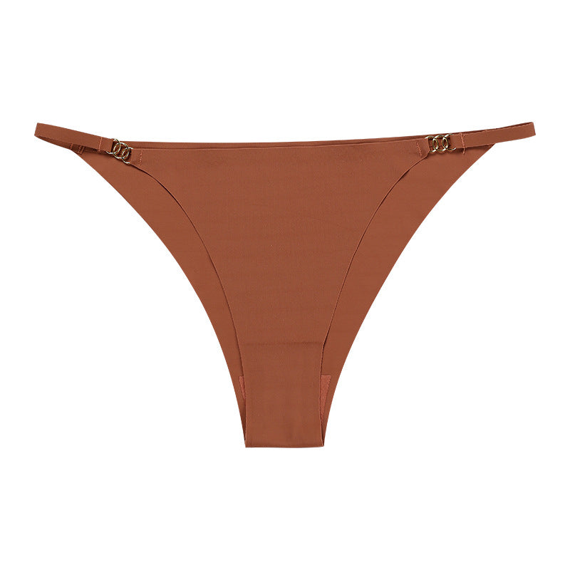 Tangi bezszwowe z ozdobną klamrą na co dzień i okazje Vicki Brązowy