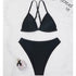 Bikini usztywniane z figami plażowe odporne na słońce i wodę Cassondra Czarny