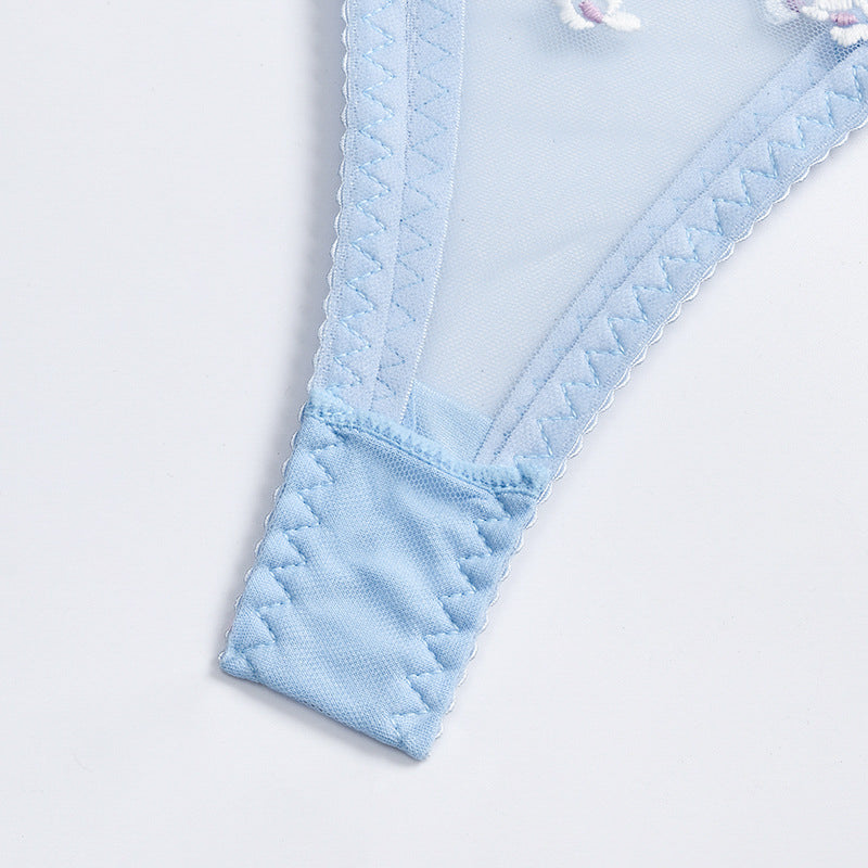 Komplet bielizny z kwiatowym haftem elegancki i wygodny Changok