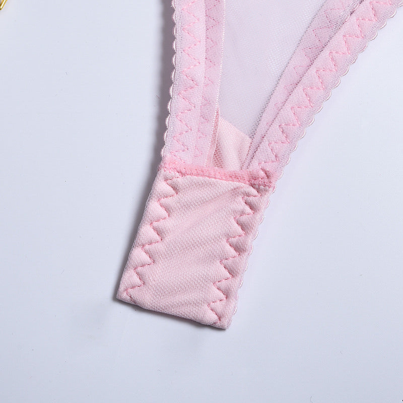 Komplet bielizny z kwiatowym haftem elegancki i wygodny Changok