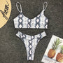 Bikini push-up ze stringami na plażę i basen UV odporne Andriette Wąż