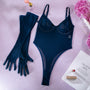 Body transparentne z usztywnieniem na specjalne okazje Cella Granatowy