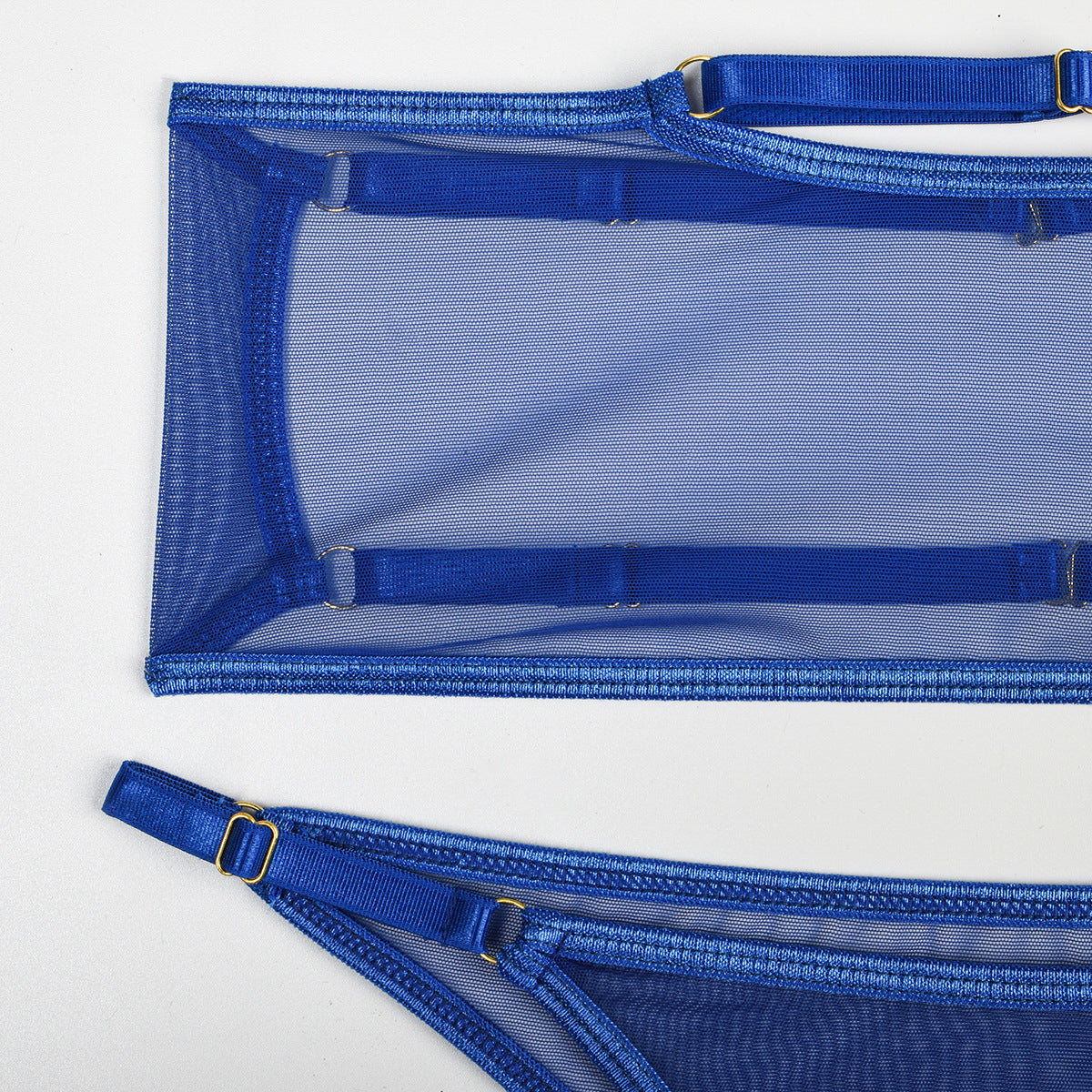 Komplet bielizny transparentny z chokerem Lashaun