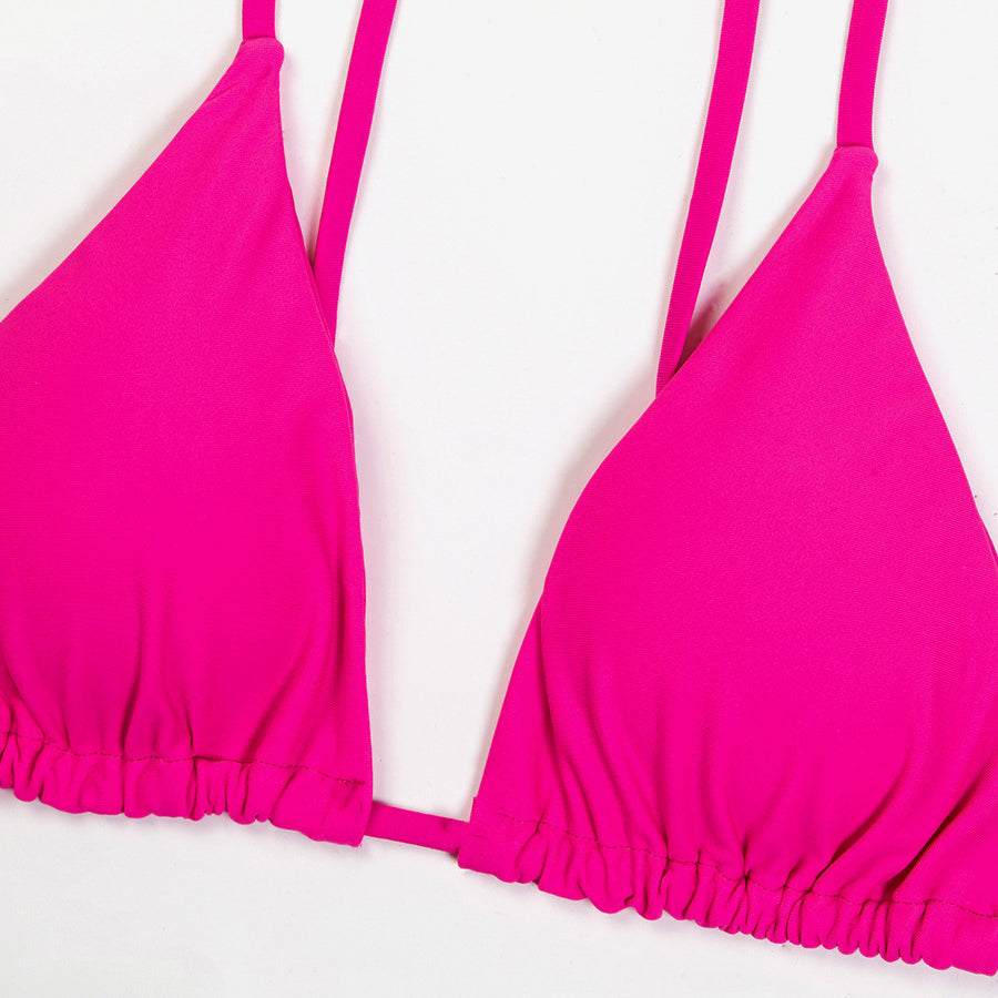 Bikini push-up z regulowanym sznurowaniem na plażę Rosmaria