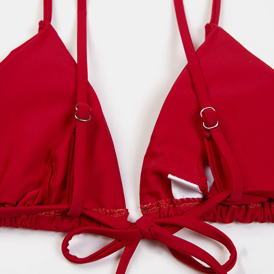 Bikini push-up z regulowanym sznurowaniem na plażę Rosmaria