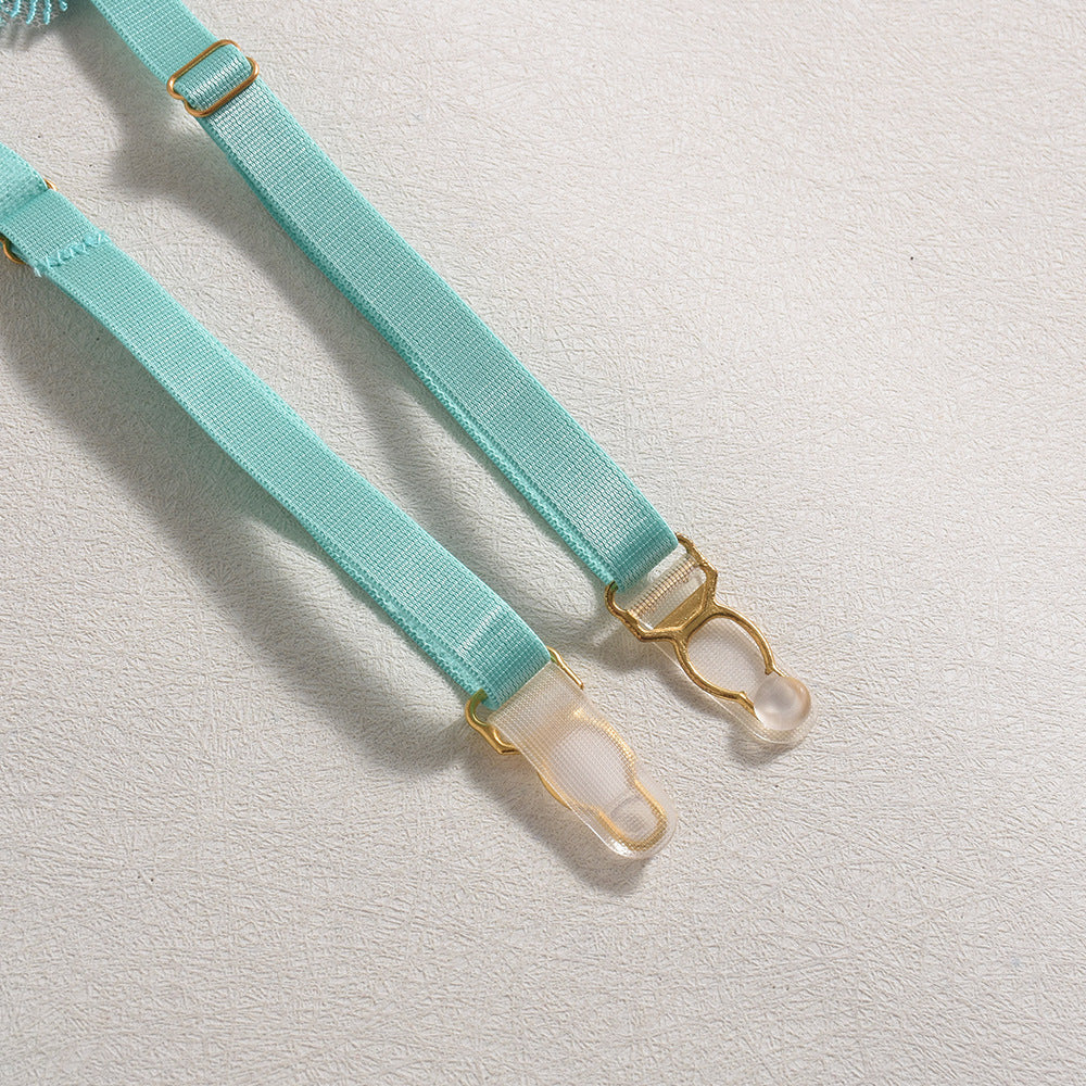 Komplet bielizny koronkowej z push-upem i pasem do pończoch Egypt