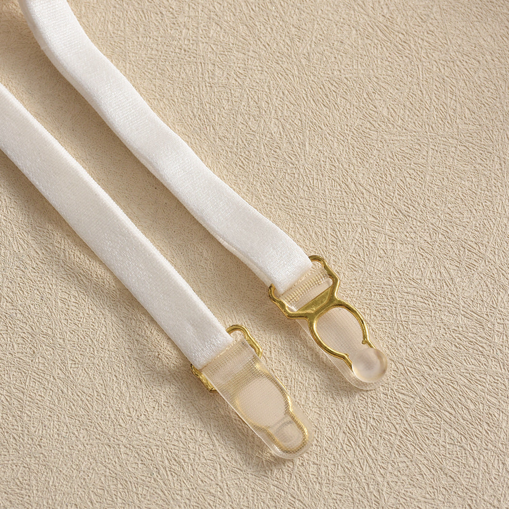 Komplet bielizny koronkowej z push-upem i pasem do pończoch Egypt