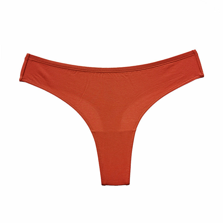 Stringi damskie minimalistyczne na co dzień Libora Pomarańczowy