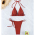 Bikini wiązane szybkoschnące na plażę Marged Czerwony