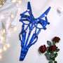 Body z regulowanymi paskami w stylu harness Remedios Niebieski