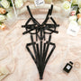 Body z regulowanymi paskami w stylu harness Remedios Czarny