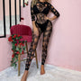Bodystocking z ażurowym wzorem na romantyczne wieczory Evvie