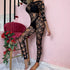 Bodystocking z ażurowym wzorem na romantyczne wieczory Evvie Czarny FREESIZE