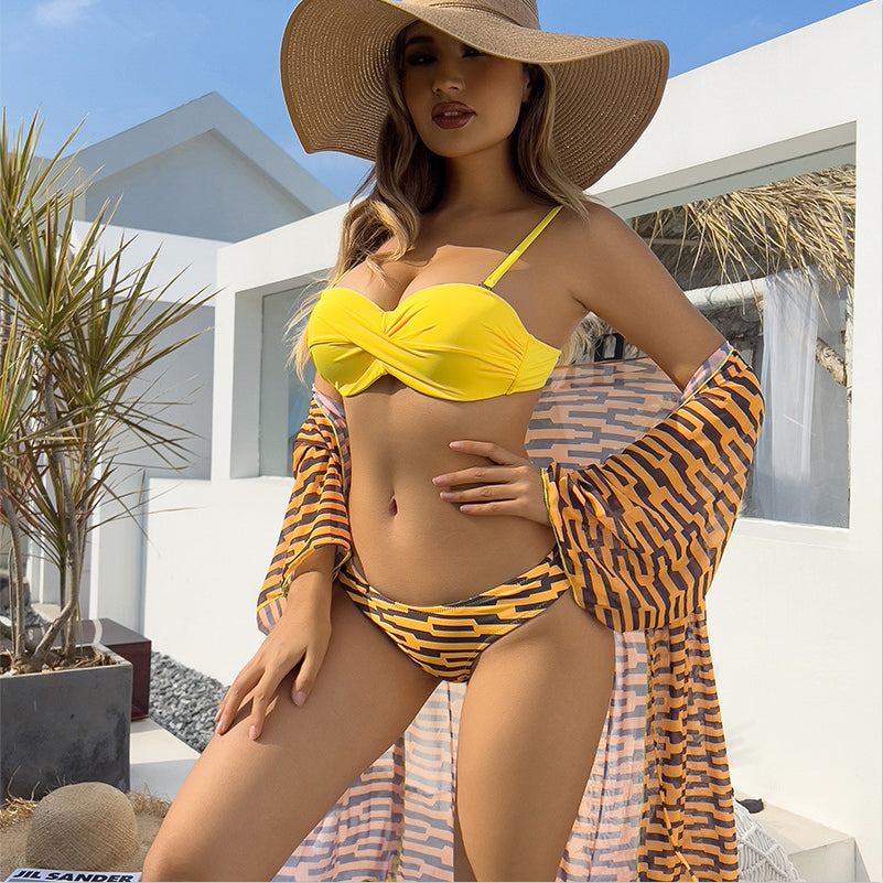 Dwuczęściowy strój kąpielowy z usztywnieniem na plażę Rosio Multikolor