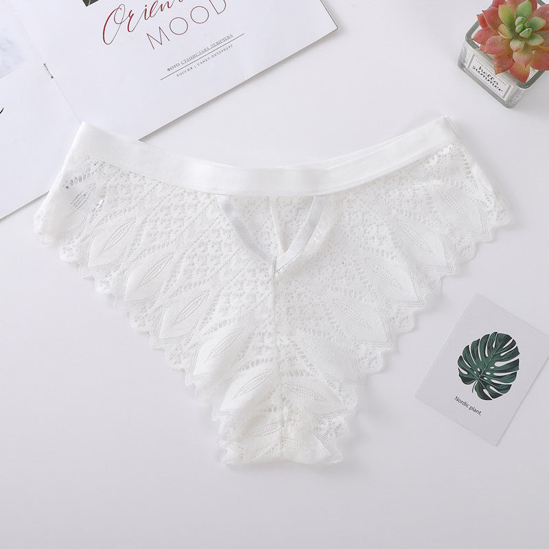 Figi damskie z ozdobną gumką na co dzień i specjalne okazje Edvige Biały