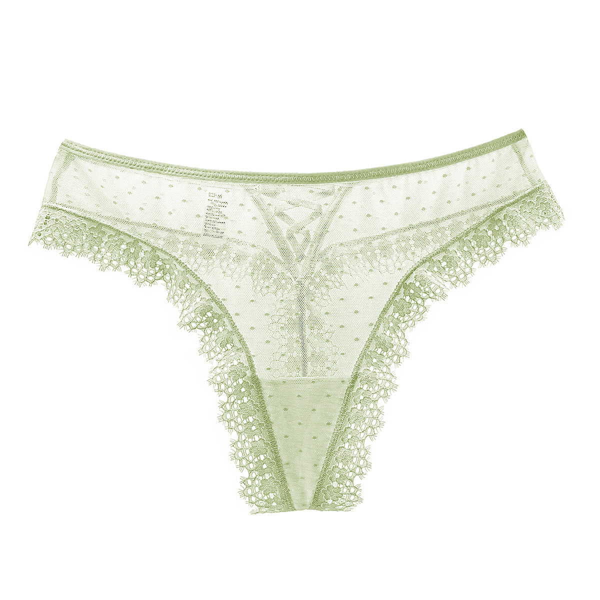 Stringi bezszwowe z koronką niewidoczne pod odzieżą Shalini Zielony