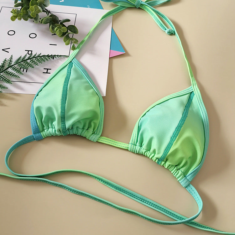 bikini tie-dye plażowe z regulowanymi sznurkami Hwaja