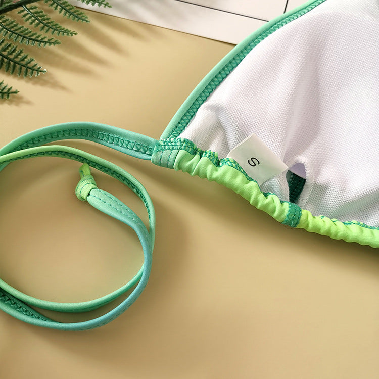 bikini tie-dye plażowe z regulowanymi sznurkami Hwaja