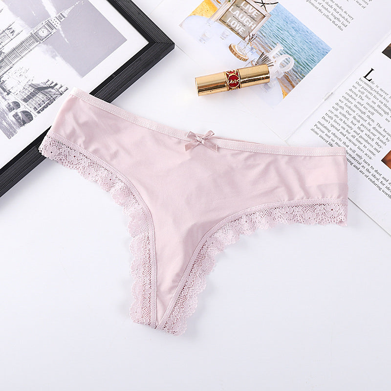 figi z wycięciem koronkowe eleganckie Friedlinde Różowy