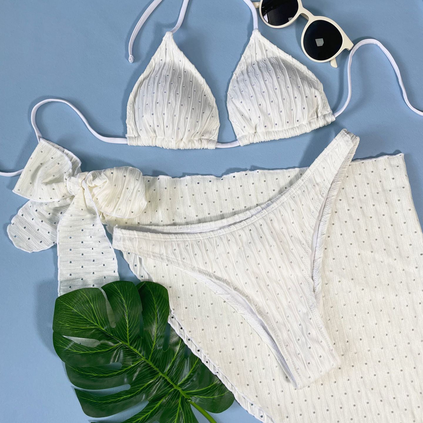 Strój kąpielowy prążkowany na plażę i basen Jerry