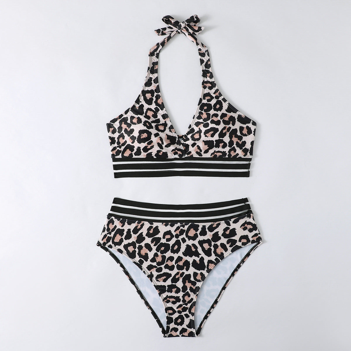 Strój kąpielowy push-up wysoki stan plaża basen Zhulduz Lampart