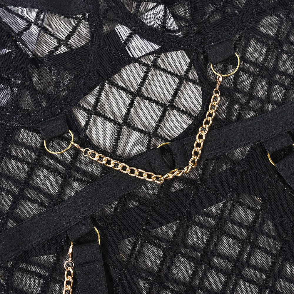 Body z koronką i elastycznymi paskami na romantyczny wieczór Petranka