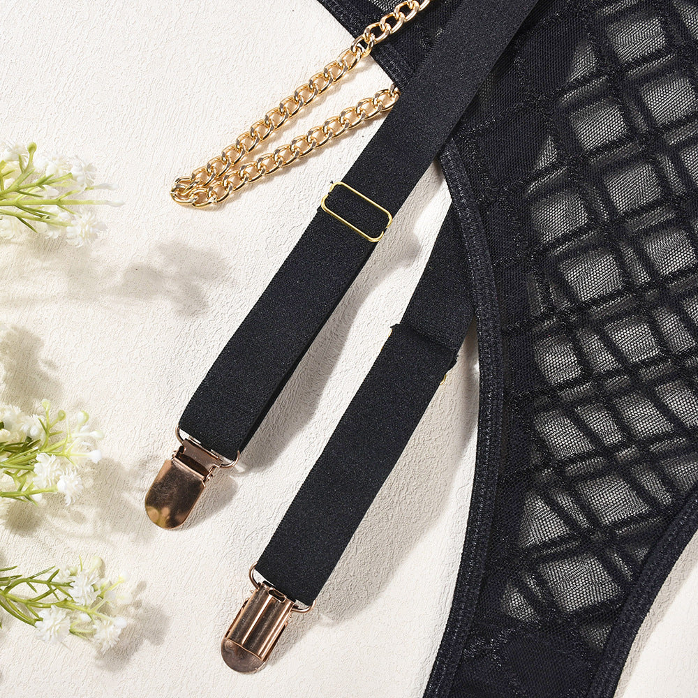 Body z koronką i elastycznymi paskami na romantyczny wieczór Petranka